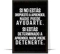 BIANMTSW Arte de Afirmaciones Positivas en Español Poster Motivacional para Dormitorio Hogar y Desarrollo Personal(40 x 60 cm)