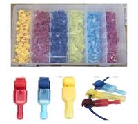 BIANMTSW Borniers à en T, 360 pièces, Pinces de Connexion for connecteurs électriques, dénudage Rapide et sans Outil, connecteur de câble