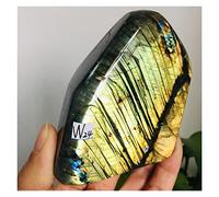 BIANMTSW Cristal Naturel Brut Lapis Lazuli 1 pièces Cristal Naturel Quartz Poli Pierre précieuse Labradorite Pierre avec Bleu ou Jaune Collections de la Maison (Color : W24 467g 80mm)