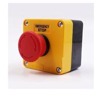 BIANMTSW Emergency Stop Switch 660V 10A Shell Red Mushroom Emergency Stop Push Button Switch Pushbutton Switches XB2 Y090 with Box for Elevator Pit BIANMTSW