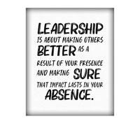 BIANMTSW Impression avec citation « The Servant Leader » - Leadership is About Making Others Better sur du papier de qualité supérieure, parfaite pour le bureau de coaching ou comme cadeau, 40 x 60 cm