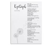 BIANMTSW Poetry Poster Funeral Poem Epitaph Wall-Art Decor | Elegant typography design printed on high matte poster paper(Unframed,08x12inch(20x30cm))