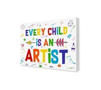 BIANMTSW Poster inspirant avec citation éducative « Every Child is an Artist » - Favorise la créativité à l'école et à la maison (encadré, 40 x 60 cm)