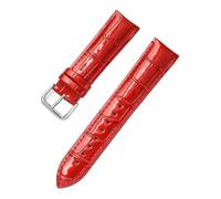 Biannbjx Bracelet de montre 12mm 14mm 16mm 18mm 20mm 22mm Bracelet en cuir hommes femmes bracelets en cuir, Rouge, 12mm