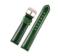 Biannbjx Bracelet en cuir de vache souple pour hommes, 18mm, 20mm, 22mm, motif bambou, boucle papillon, Bracelet de montre, Épingle C en or rose, 22mm