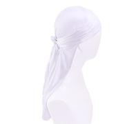Bianriche Bonnets Durag soyeux style hip-hop pour sports de plein air, cyclisme, blanc