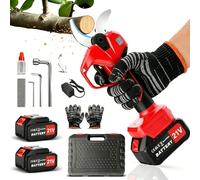 BIAOQINBO Sécateur Électrique 50mm 730W Brushless 2x 4000mAh | Sécateur à Batterie, Ciseaux de Taille Professionnel, Écran LED, Jardin, Rosiers, Arbres Fruitiers