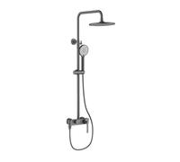 BiaoTeng Colonel de Douche avec Mitigeur 3 Modes eau Chaude et Froide Ensemble de Douche pour Baignoire Gris