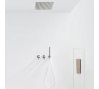 BiaoTeng Colonne de Douche Encastrée Plafond 2 Modes eau Chaude et Froide Set de Douche Encastrée Nickel Brossé