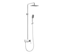 BiaoTeng Colonne de Douche Réglable en Hauteur 3 Fonctions eau Chaude et Froide Ensemble de Douche Cascade Murale Chromé
