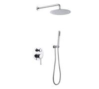 BiaoTeng Ensemble de Douche Encastrée Monocommande eau Chaude et Froide Laiton Kit de Douche Encastrable Chrome