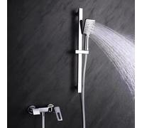 BiaoTeng Ensemble de Douche Robinet Cascade Pour Baignoire 3 Modes eau Chaude et Froide Laiton Mitigeur de Baignoire avec Douchette Chrome