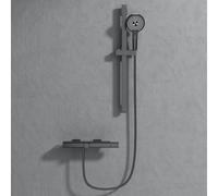 BiaoTeng Mitigeur Baignoire Cascade avec Douchette eau Chaude et Froide Laiton Set Robinet Baignoire Mural Noir