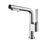 BiaoTeng Mitigeur Lavabo avec Douchette Extractible 150 Cm et 3 Modes eau Chaude et Froide Laiton Robinet Lavabo Salle de Bain Monotrou Chromé