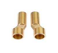 BiaoTeng Raccord Excentré Mitigeur Bain Douche, Laiton Coudé Réducteur, Bras Pivotant Réglable, Mural Contre Coudé, Long, Or A