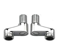 BiaoTeng Raccord Excentré Mitigeur Bain Douche,Raccord Laiton 3/4 1/2,Bras Pivotant RéGlable,Raccord Excentré 1/2 3/4,Raccord De Robinet Mural,Chrome B