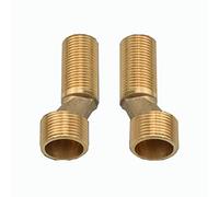 BiaoTeng Raccord Excentré Mitigeur Bain Douche,Raccord Laiton Coudé RéDucteur,Bras Pivotant RéGlable,Raccord Excentré 1/2 3/4,Raccord Excentré Wc,Or A