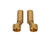 BiaoTeng Raccord Excentré Mitigeur Bain Douche,Raccord Laiton Coudé RéDucteur,Bras Pivotant RéGlable,Raccord Mural Contre Coudé,Raccord Excentré Long,Or C