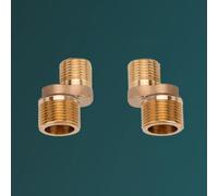 BiaoTeng Raccord Excentré Rallonge Pour Mitigeur Douche et Bain - Raccord Mural Laiton 2 Adaptateurs 3/4 1/2, A