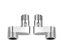 BiaoTeng Raccord Excentré Rallonge pour Mitigeur Douche Mural Laiton 2 Pièce Adaptateur G1/2 vers G3/4 60 mm