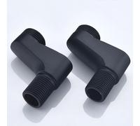 BiaoTeng Raccord Excentré Rallonge pour Mitigeur Douche Mural Laiton 2 Pièce Raccord Plomberie 1/2 3/4 Noir