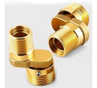 BiaoTeng Raccord Excentré Rallonge pour Mitigeur Douche Pivoter à 360° Réglable 0~40° Raccord Excentré 1/2 3/4 2 Pièce Or