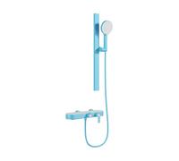 BiaoTeng Robinet Baignoire Cascade Mural Mitigeur Douche 4 Modes eau Chaude et Froide Laiton Set Mitigeur Baignoire Bleu