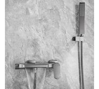 BiaoTeng Robinet de Baignoire Cascade Mural avec Douchette eau Chaude et Froide Monocommande Mitigeur Bain Douche Gris
