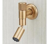 BiaoTeng Robinet Eau Froide Uniquement Mural 1/2 Antique | Robinet D Evier Simple Eau Froide a Rotatif 360 Laiton Monocommande et Économie D'eau pour Balcon Salle de Bain Jardin