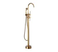 BiaoTeng Robinet pour Baignoire Ilot Antique, Raccord G1/2 Sortie d'eau 2 fonctions Laiton Robinet de Baignoire Ilot Autoportante, Antique