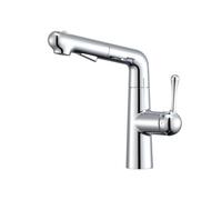 BiaoTeng Robinet Rotatif 360 Mitigeur Lavabo avec Douchette Extractible 150 Cm et 3 Modes eau Chaude et Froide Laiton Robinet Lavabo Monocommande Chromé