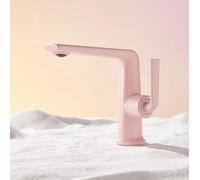 BiaoTeng Robinet Salle de Bain Classique Laiton Rose | Mitigeur Lavabo Salle de Bain Monocommande eau Chaude et Froide économie D'eau en 60cm Tuyau G1/2