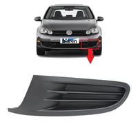 BIAREN Grille inférieure de pare-chocs avant gauche, Grille plastique rigide, pour Volkswagen VW Golf Mk6 (2009-2012) 5K0853665A 5K0853665A9B9