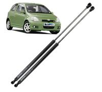 BIAREN Lot de 2 vérins à gaz pour hayon arrière pour Toyota Yaris I Hatchback (1999-2005) Système de levage 245 (N) 502 mm 6895009110 6896059026