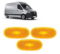 BIAREN Lot de 3 feux de position latéraux ambre pour Mercedes Sprinter W906 Volkswagen VW Crafter (2006-2017) 2E0945061C A0038202956 0038202956