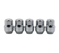 BIAREN Lot de 5 écrous de roue à capuchon pour Ford Transit Mk8 Transit Tourneo Custom 5644266 5196786 ACPA1012KXA ACPA1012KXB, non verrouillables, chrome, acier inoxydable