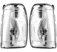 BIAREN Lot de clignotants de rétroviseurs latéraux avec verre transparent côté gauche et droit pour Ford Transit MK8 à partir de 2019 uniquement BK3113B382AB 1847389 BK3113B381AB 1847387 Transparent