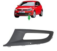 BIAREN Pare-chocs avant inférieur calandre feu de brouillard garniture gauche pour Volkswagen VW Polo 6R (2009-2013) 6R0853665D 6R0853665D9B9