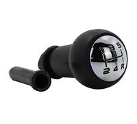 BIAREN Pommeau de levier de vitesse manuel 5 vitesses pour Peugeot 206 207 307 308 407 Partner Citroën C2 C3 C4 C5 Berlingo 2403.CN 2403CN, Noir et Argenté