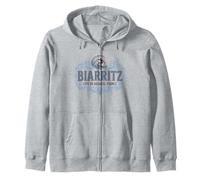 Biarritz Côte des Basques France Décoration Surf pour Lumières Sweat à Capuche