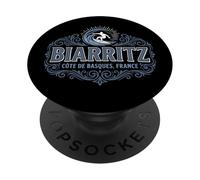 Biarritz Côte des Basques France Surf Ornement pour Dark PopSockets PopGrip Adhésif