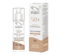 BIARRITZ CREMA FACIAL color beige SPF50 - crème visage qui hydrate et lisse la peau, contenance 50 ml, peut servir de soin de jour comme de nuit et est conçu pour offrir un grand confort d’utilisation
