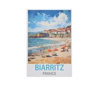 Biarritz France,1000 Pièces Puzzle en Bois Créatif Éducatif Jigsaw Puzzle Jouet Anti-Stress pour Adultes Enfants Bricolage Jeux Parent-Enfant(75x50cm)-FO78