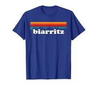 Biarritz Surfeur France Pays Basque Couleur Retro T-Shirt, Homme, Bleu Royal, XL