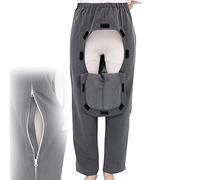 Bias&Belief Pantalons Zipper Patient Vêtements de Soins Aux Patients,Vêtements pour Handicapes/Fracture/Patients Alités/Patients Âgés/Chirurgie,Facile À Enfiler Et À Enlever Pantalon de Soin,2XL,Grey