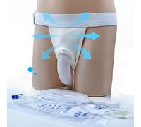 Bias&Belief Sac D'urine Réutilisable pour Homme 2000 ML Collecteur D'urine Urinoir avec Sacs D'urine Portable Anti-Fuite Système D'urinoir Respirant Men (Standard Type),