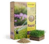 BIASION RAPID Semi-pelouse à croissance rapide 1 kg pour 30 m², mélange professionnel pour régénérer des pelouses endommagées, éclaircies et dégradées, pour le soleil et la demi-ombre