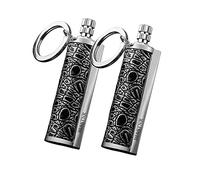 BIASTNR Lot de 2 allumettes permanentes allumettes allume-feu immortelles avec porte-clés, briquet à silex rechargeable au kérosène pour camping randonnée
