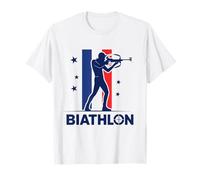 Biathlon Ski de Fond Tir France Endurance Cible précision T-Shirt