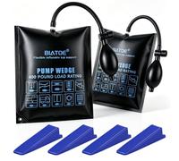 BIATOE Lot de 2 sacs à pompe à air avec cales en plastique | Outil de nivellement gonflable en TPU pour installation de porte, machine à laver et réfrigérateur, alignement de réparation